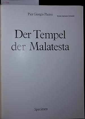 Bild des Verkufers fr Der Tempel der Malatesta. zum Verkauf von Antiquariat Bookfarm