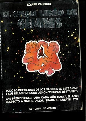 Imagen del vendedor de Gran libro de geminis.el a la venta por Papel y Letras