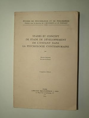 Image du vendeur pour Stades et concept de stade de dveloppement de l'enfant dans la psychologie contemporaine mis en vente par Librairie Aubry