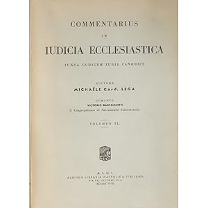COMMENTARIUS IN IUDICIA ECCLESIASTICA Iuxta codicem iuris canonici Volumen II