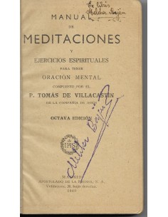 Seller image for MANUAL DE MEDITACIONES Y EJERCICIOS ESPIRITUALES PARA TENER ORACIN MENTAL for sale by Librovicios