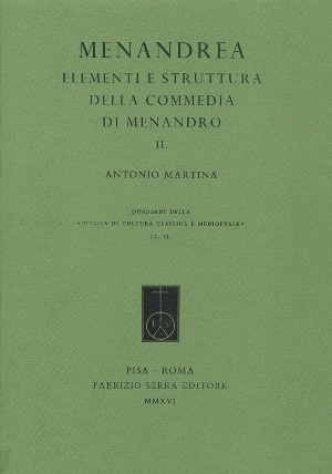 Imagen del vendedor de Menandrea. Elementi e strutture della commedia di Menandro. II. a la venta por Libreria Studio Bosazzi