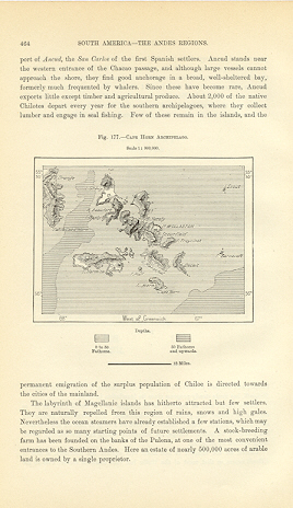 1894 Antique Map of The Cape Horn Archipelago
