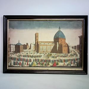 Imagen del vendedor de Blick auf den Dom in Florenz - Handkolorierter Kupferstich a la venta por Celler Versandantiquariat
