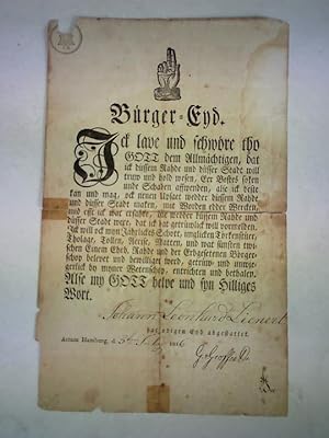 Hamburger Buerger-Eyd von 1816