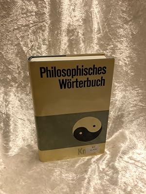 Bild des Verkufers fr Philosophisches Wrterbuch (Krners Taschenausgaben (KTA)) zum Verkauf von Antiquariat Jochen Mohr -Books and Mohr-