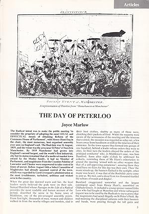 Seller image for Peterloo Massacre : The Day of Peterloo. An original article from Manchester Region History Review magazine, 1989. for sale by Cosmo Books