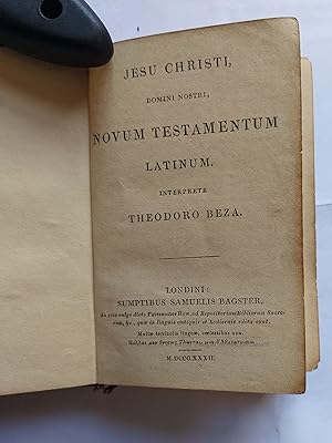 Immagine del venditore per Jesu Christi, Domini Nostri. Novum Testamentum Latinum venduto da LONGLAND BOOKS