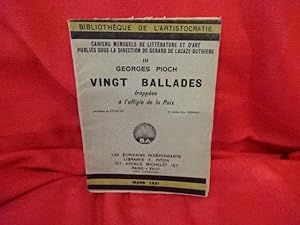 Seller image for N 003. ? Vingt ballades frappes  l?effigie de la Paix, prcdes de Stances et suivies d?un Sonnet. for sale by alphabets