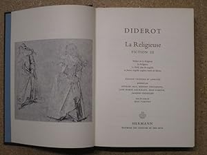 Image du vendeur pour La religieuse (Fiction III) : Prface de La Religieuse - La Religieuse - Le Shrif, plan de tragdie - Le Joueur, tragdie anglaise imite de Moore (Oeuvres compltes, tome XI). mis en vente par Librairie Diogne SARL