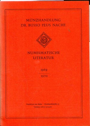 Numismatische Literatur 1969 - 1970