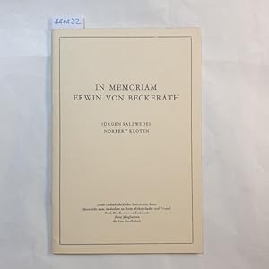 Seller image for In memoriam Erwin von Beckerath : Reden gehalten am 2. Nov. 1965 bei d. Gedenkfeier d. Rechts- u. Staatswiss. Fak. d. Rhein. Friedrich-Wilhelms-Univ. Bonn for sale by Gebrauchtbcherlogistik  H.J. Lauterbach