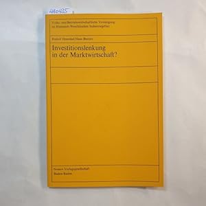 Bild des Verkufers fr Investitionslenkung in der Marktwirtschaft? zum Verkauf von Gebrauchtbcherlogistik  H.J. Lauterbach