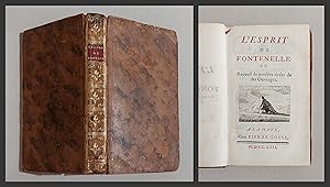 Bild des Verkufers fr L'esprit de Fontenelle. Ou recueil de penses tires de ses ouvrages. zum Verkauf von Biblion Antiquariat