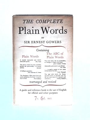 Seller image for The Complete Plain Words for sale by World of Rare Books