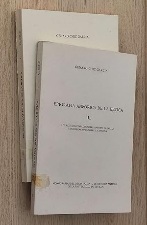 EPIGRAFÍA ANFÓRICA DE LA BÉTICA. Vol I y II