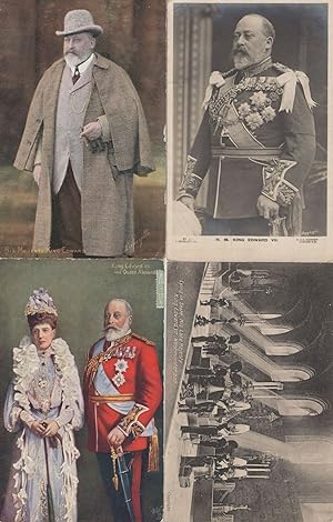 King Edward VII Royal Old 4x Postcard s