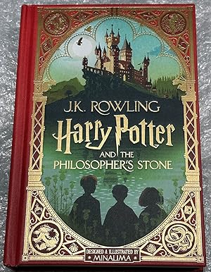 Seller image for Harry Potter and the Philosopher's Stone: MinaLima Edition - Signed by BOTH Illustrators - comes with moon clock (1st UK Edition, Third Print thus) for sale by First.Editions1st