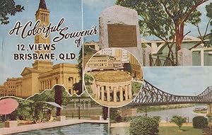 Brisbane A Colorful Souvenir Australia 12 Views Postcard Folder