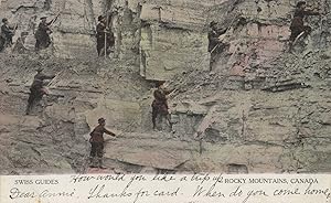 Swiss Guides at Rocky Mountains Climbing Canada Old Postcard