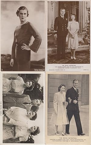 Immagine del venditore per Queen Elizabeth II The Royal Betrothal Family 4x Old Postcard s venduto da Postcard Finder