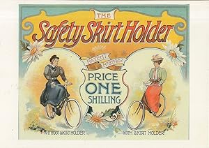 Ladies Old Safety Cycle Bicycle Skirt Holder Advertising Postcard