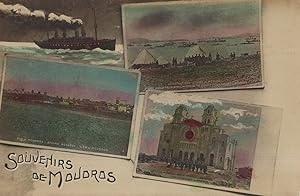 Souvenirs de Moudros Military Greek Real Photo Old Postcard