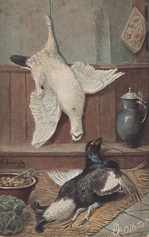 Image du vendeur pour Ptarmigan & Grouse Tucks Oilette Antique Hunting Postcard mis en vente par Postcard Finder