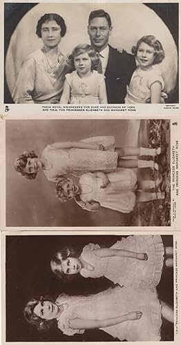 Princess Elizabeth Margaret 3x Old Royalty Postcard s