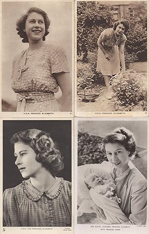 Princess Elizabeth Before Queen II 4x Old Postcard s