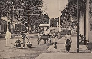 Batavia Java Indonesia French Quarters Engravers Shop Old Postcard