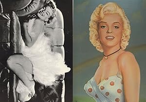 Marilyn Monroe 2x Stunning Photo & Painting Rare Postcard s
