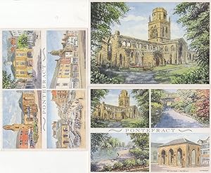 Pontefract Wales 9 x Watercolour Painting 3x Postcard Set