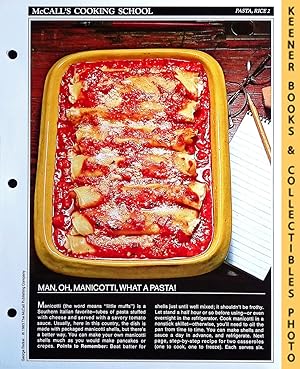 McCall's Cooking School Recipe Card: Pasta, Rice 2 - Baked Manicotti With Cheese Filling : Replac...