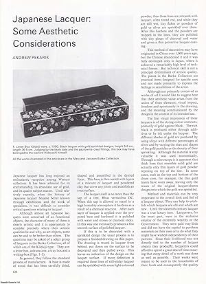 Seller image for Japanese Lacquer: Some Aesthetic Considerations. An original article from Apollo, International Magazine of the Arts, 1985 for sale by Cosmo Books