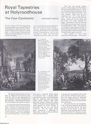 Imagen del vendedor de Royal Tapestries at Holyroodhouse: The Four Continents. An original article from Apollo, International Magazine of the Arts, 1982. a la venta por Cosmo Books