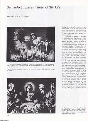 Imagen del vendedor de Bernardo Strozzi as Painter of Still Life. An original article from Apollo, International Magazine of the Arts, 1985 a la venta por Cosmo Books