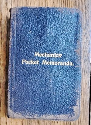 Seller image for Mechanics' Pocket Memoranda for sale by Grandma Betty's Books