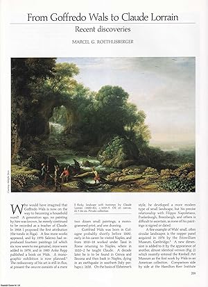 Bild des Verkufers fr Recent Art Discoveries: From Goffredo Wals to Claude Lorrain. An original article from Apollo, International Magazine of the Arts, 1992. zum Verkauf von Cosmo Books