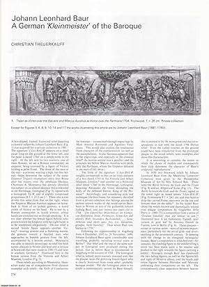 Seller image for Johann Leonhard Baur: A German 'Kleinmeister' of the Baroque. An original article from Apollo, International Magazine of the Arts, 1986 for sale by Cosmo Books
