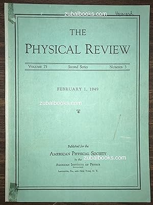Seller image for Radiation Theories of Tomonaga, Schwinger, and Feynman by Freeman J. Dyson (in Physical Review, Second Series, Volume 75#3, February 1, 1949) for sale by Zubal-Books, Since 1961