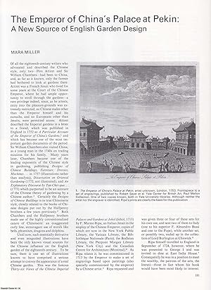 Seller image for The Emperor of China's Palace at Pekin: A New Source of English Garden Design. An original article from Apollo, International Magazine of the Arts, 1984. for sale by Cosmo Books