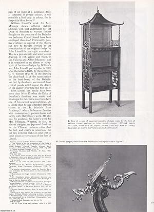 Immagine del venditore per Chinoiserie at Badminton: The Furniture of John and William Linnell. Together with, Gravelot and His Influence on English Furniture. Two original articles from Apollo, International Magazine of the Arts, 1969. venduto da Cosmo Books