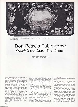 Imagen del vendedor de Don Petro Belloni's Table-Tops: Scagliola and Grand Tour Clients. An original article from Apollo, International Magazine of the Arts, 1966. a la venta por Cosmo Books