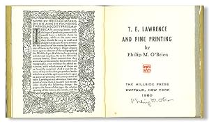 T. E. LAWRENCE AND FINE PRINTING
