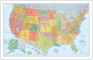 Image du vendeur pour Rand McNally Signature Edition U.S. Wall Map - Folded (Sheet Map, Flat) mis en vente par BargainBookStores