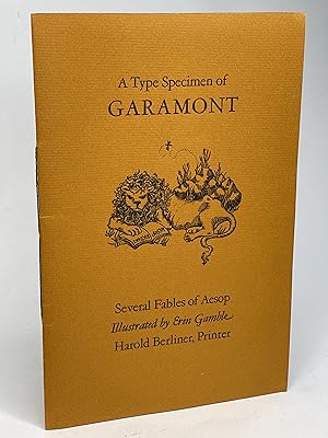A TYPE SPECIMEN OF GARAMONT: Several Fables of Aesop.