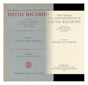 Bild des Verkufers fr The Works and Correspondence of David Ricardo: Volume 5, Speeches and Evidence zum Verkauf von -OnTimeBooks-