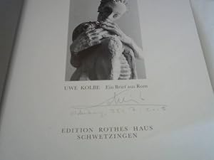 Seller image for Mdchen-Tod. Uwe Kolbe, Ein Brief aus Rom.+++ signiert. for sale by Versandhandel Rosemarie Wassmann