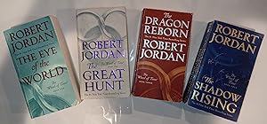 Seller image for The Wheel of Time (Books 1-4 matching set: (The Eye of the World, The Great Hunt, The Dragon Reborn, The Shadow Rising) for sale by N. Carolina Books
